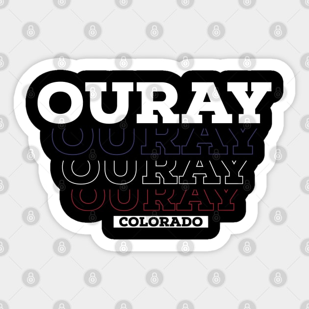 Ouray Colorado USA Vintage Sticker by Zen Cosmos Official